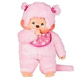 Bandai SE2424242 Monchhichi Plüsch Sakura, Pinky Rosa, 80