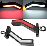2 x LED Begrenzungsleuchte Seitenleuchte 12V 24V, Umrissleuchte Positionsleuchte Begrenzungsleuchten Markierungsleuchte, Anhänger LED-Seitenmarkierungsleuchten für Anhänger, LKW, Van, Kippmulde, SUV