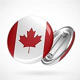 Hellweg Druckerei Button Anstecker Canada Kanada Flagge Nordamerika Flag Badge Ab