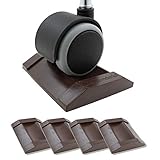 4X braune Gummi-Möbeluntersetzer - Schützt den Boden und verhindern Sie, dass Möbel oder Betten auf Rädern rollen - von Lifesw