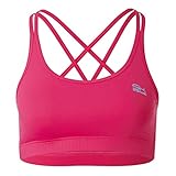 Sportkind Mädchen & Damen Sport, Tennis, Fitness BH gekreuzte Träger mittlerer Halt, pink, Gr. XXL