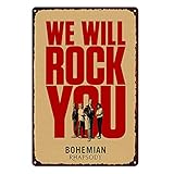 lylsunny Classic Rock Band Blechschild Wandaufkleber Dekoration Metallplatte 30x20cm 28