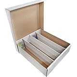 collect-it Riesen Deck-Box - Aufbewahrung (weiß) für 4000 Karten + 10 Kartentrenner (Magic / Pokemon / YuGiOh Karten)