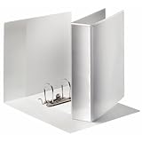 Esselte Panorama Ordner, Zur individuellen Gestaltung, 3 Außentaschen, A4, 8 cm Rückenbreite, Weiß, 19175