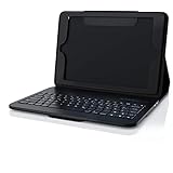 CSL - Bluetooth Tastatur inkl. gummiertem Kunststoffcase Schutzhülle - Magnetische Befestigung - QWERTZ-Layout - kompatibel mit Tablet 9.7 Zoll 5th G