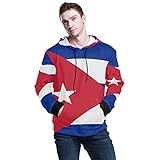All3DPrint Cuba Flag Herren Pullover Hooded Sweatshirt Gr. Medium,