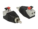 2x Delock 65566 Adapter Terminalblock mit Drucktaste  Cinch Steck
