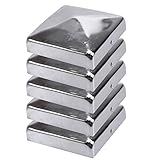 5x BigDean Pfostenkappe 91x91mm Edelstahl Pfahl Pfosten Schutzkappe Schutzhaub