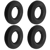 Liseng Pack of 4 4.10/3.50-4 Inner Tube Tyres for Hand Trolley, Transport Trolley, Hand Trolley, Garden Trolley, Lawn Mower, 4.10-4 Replacement Tub