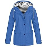 Copelsie Regenjacke Damen wasserdicht, Damen Regenjacke mit Kapuze Wasserdicht Regen Winddicht Regenmantel Outdoorjacken Sportjacken Windbreaker Jack