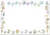 artpin® Schreibtischunterlage Kinder - ABC Tiere Zahlen - A3 Malblock 25 Papier Seiten - Malunterlage Mädchen Junge Malen Zeichnen Vorschule Kindergarten Einschulung S1