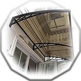XUEXUE Vordach Überdachung, 2,5mm Polycarbonat Braunes Gewächshaus Terrassenüberdachung Für Die Vordertür, Für Regen-Schnee-Schutz (Size : 100x250cm)