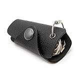 GUGGIARI® - Schlüssel Organizer aus echtem Leder - Made in Italy - praktischer Schlüsselanhänger für Männer und Frauen (Leather, Schwarz)