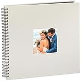 Hama Fotoalbum Jumbo 36x32 cm (Spiral-Album mit 50 schwarzen Seiten, Fotobuch mit Pergamin-Trennblättern, Album zum Einkleben und Selbstgestalten) k