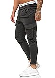 OneRedox Herren Jogging Hose Jogger Streetwear Sporthose Modell 1213 Antra XL