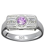 Blau Jugendstil Finger Ring Echt Sterling Silber 925 Zirkonia Kristalle Liebe Glaube Hoffnung Emotion Symbol Motiv Stil Objekt extravagant neu gut schön modisch weiss klar transp