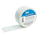 Knauf EASY-TAPE Fugendeckband zum Stabilisieren und Verspachteln von Fugen – selbstklebender Bewehrungs-Streifen zum Verfugen von Gipskarton-Platten bzw. Gipsfaser-Platten, 48 mm x 45