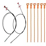 8 Stück Flexible Drain Reinigungsbürste, Schlange Ablassen, Entferner Reinigung Tool Für Küchenspüle Badezimmer Wanne WC Verstopften Abflussrohr Dredge Rohr-Abwasserkanal(2 Edelstahl Und 6 Kunststoff)