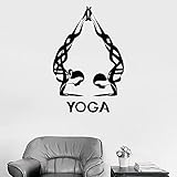 WERWN Mädchen Wandtattoos Spa Yoga Studio Meditationsraum Innendekoration Frau Buddhismus entspannenden Körper kreative Türen und Fenster Vinyl-Aufkleb