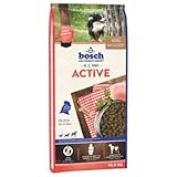 Dog Food Bosch Active Trockenfutter für ausgewachsene Hunde mit hohem Aktivitätsniveau, 15 kg