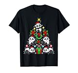 Panda Weihnachtsbaum Weihnachten Pandabär Geschenk T-S