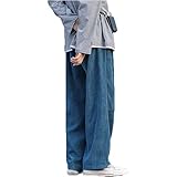 sujinxiu Herren Cordhose Lose Harajuku Wide Leg Pants Overalls Herrenmode Jogginghose für Streetw