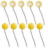 20 Stück Akustisch Tonabnehmer Ø 27mm Piezo Element Summer Sounder Sensor Piezoscheiben Piezos Verstärker für Akustikgitarre Ukulele Uhren Spielzeug Elektronische Türkling