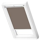 VELUX Original Verdunkelungsrollo (DKL), Weiße Seitenschienen, CK02, Noug