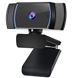 Roadom Live Streaming Web-Kamera, 1080P HD Laptop Desktop USB-Webcam mit 78-Grad-Weitwinkel, PC-Webcam mit Mikrofon und Stativ für Video-Anrufe, Aufnahmen,