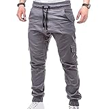 WDEFGHKK Outdoor Hosen für Herren Männermode Athletic Jogginghose Hosen Athletic Jogging Cargo Pants Mens Long H