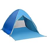 Strandmuschel, 2 Personen Strandzelt, Strand Sonnenschutz Einfache Einstellung Pop Up Strandmuschel, Strandmuschel Pop Up,Wasserdichtes Zelt 2 Personen für Camping, Draußen & R