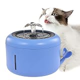 happygirr Automatischer Trinkwasserbrunnen 2.3L Haustierwasserfilterspender Zirkulation Waltrinkbrunnen Aktivkohlefilter Wassermang