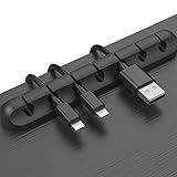 Kabel Clips Kabel Management Organizer, 3 Packs Haken, Drahtseilhalter für Stromkabel und Ladezubehör Kabel, Mauskabel, PC, Büro und Heim (7, 5 und 3 Slots)