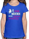 Sport Kind - Echte Mädchen Machen Leichtathletik - 164 (14/15 Jahre) - Royalblau - echte mädchen Leichtathletik - F131K - Mädchen Kinder T-S
