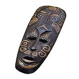 MagiDeal Afrikanische Maske Wandbehang Dekor Holz geschnitzt Segen afrikanischen Stammes-Wand-Kunst-Home Decor Geschenk Holzschnitzerei Langlebigkeit - K-50CM