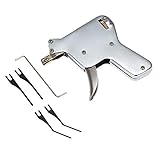 Dietrich-Pistole, Starkes Entsperrschloss aus Edelstahl Türöffner Key Bump Gun Repair Tool Kit Set, Schlosser Schloss Picking Tool, Türschlossöffner Lockpick Set, Türschlossöffner Werkzeuge fü