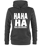 Luckja Halt die Fresse Damen Hoodie Schwarz-Weiss Grösse XL