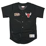 Mitchell & Ness BP Baseball Mesh Jersey - Chicago Bulls, Black, XS