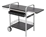 tepro Gasgrill Universal BBQ-Tisch, abklappbare Seitenablagen, Aufbewahrungskorb