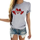 Long T Shirts Frauen Shirt GrüN Damen Bluse Blau T-Shirt Damen Sommer Blusen Für Damen Coole Blusen Damen Frauen Oberteile Oberteile Damen Sommer Locker Damen Shirts S