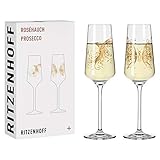 RITZENHOFF 3441002 Roséhauch #2 Proseccoglas-Set, Glas, 233 milliliters, Mehrfarbig