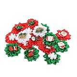 Luroze Hundehelm Stilvolles Polyester Hundehaar Blumen 16 Stück Süßigkeiten fü