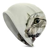 Meiya-Design Unisex Soft Beanie Cap Rind Maulkorb Zähne Licht Hintergrund schlauchig Chemo Hat Turban Cozy Skull Cap Lightweight Stretch Schlafmütze für Männer F