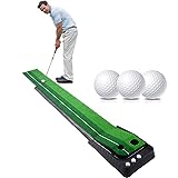 Signstek Golf Auto Rückkehr Puttingmatte, Indoor Outdoor Putting Trainer Matte für Zuhause Büro Gy