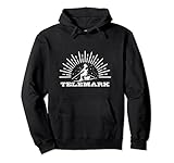 Vintage Telemark Skifahrer Ski Alpin Skifahren Skilehrer Pullover H
