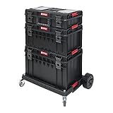 Qbrick System Z247494PG003 Werkzeugkoffer-Set System One Profi - 3 Koffer - 1 Transportwagen Werkzeugkiste Werkzeugk