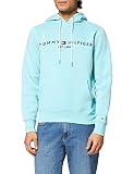 Tommy Hilfiger Herren Tommy Logo Hoody Kapuzenpullover, Arctic Aqua, XL