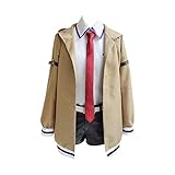 CHANGL 5PCS Steins Gate Makise Kurisu Cosplay Kostüm Outfit Schuluniform Shorts Anzüge Hochwertige Halloween Karnevalskleidung
