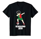 Kinder Schulkind 2019 Fußball Dabbing Fußballer Portugal Trikot T-S