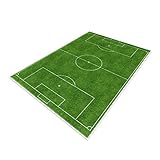 Fussball Teppich FußBall, Funs Home Decor Spielmatte füR Jugendzimmer Jungen MäDchen Sport Theme Room Green 140×200